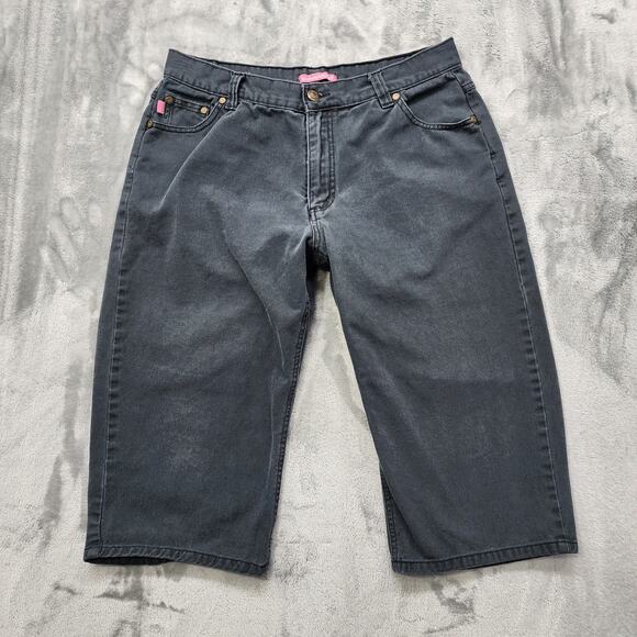 Woman Within Jeans Womens 14WP PETITE Gray Perfect 5-Pocket Denim Capri Casual - Picture 1 of 13